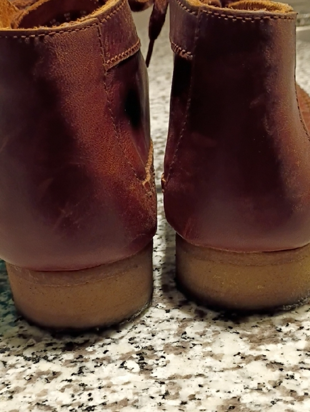 Men's Clarks Original Brown Leather Chukka Boots - Picture 3 of 5